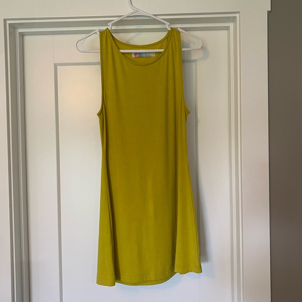Sleeveless Yellow/Green Dress